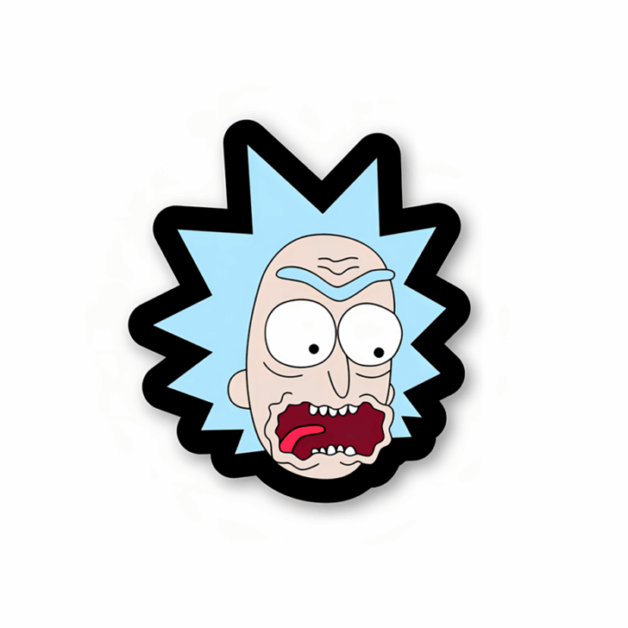 Rick angry face – Rick And Morty Official Sticker