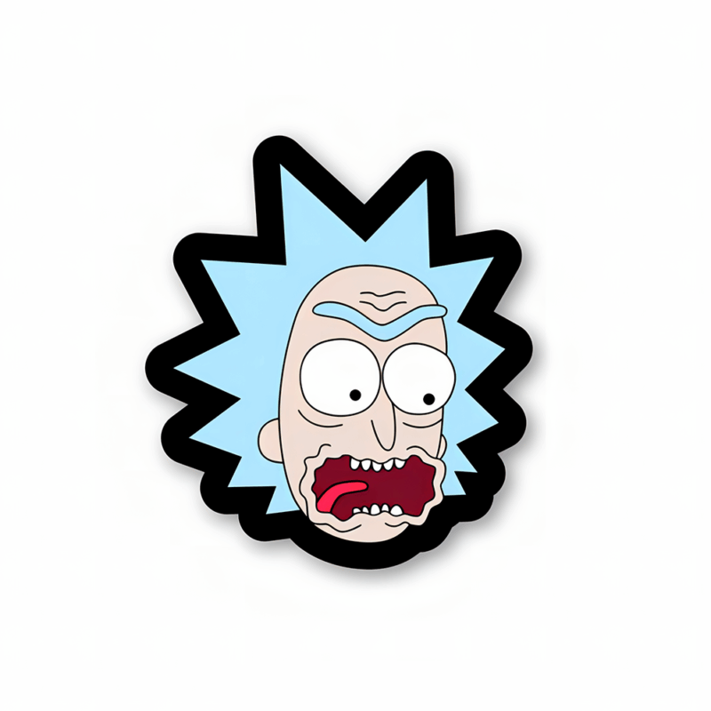 Rick angry face – Rick And Morty Official Sticker