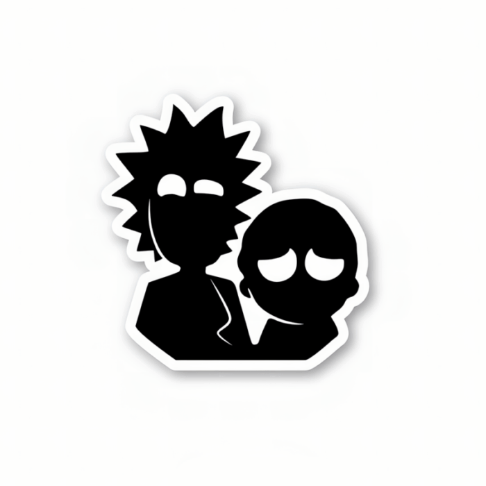 Rick and Morty Silhouette – Rick And Morty Official Sticker