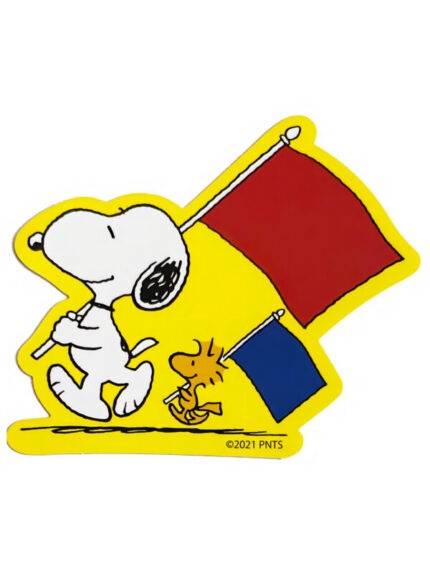 Flag March – Peanuts Official Sticker