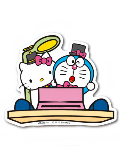 Test Driving – Doraemon & Hello Kitty Official Sticker