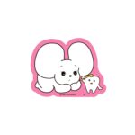 Character Sticker Casual Mouse Shiratama Shiratama And Baby Teeth