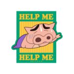 Character Sticker Crayon Shin Chan Buri Buri Zaemon Help Me