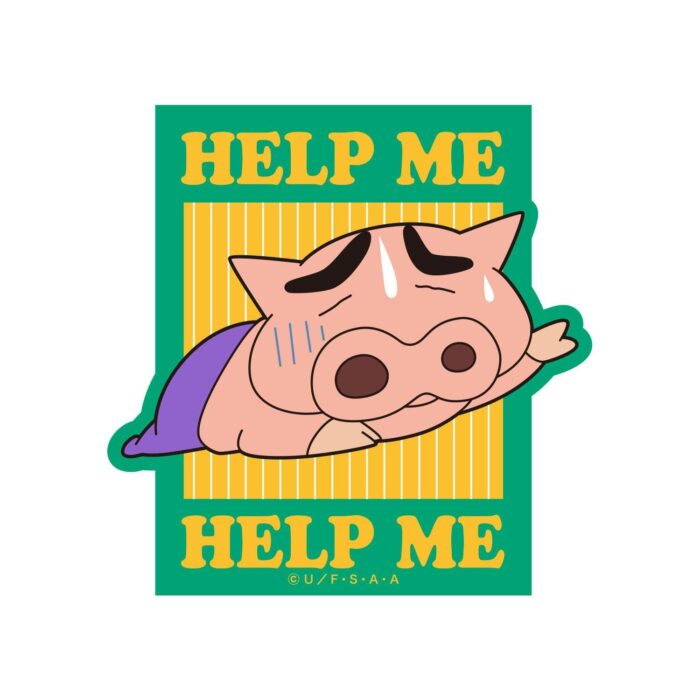 Character Sticker Crayon Shin Chan Buri Buri Zaemon Help Me