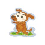 Character Sticker Crayon Shin Chan Dog