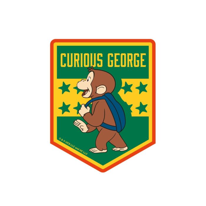 Character Sticker Curious George Backpack