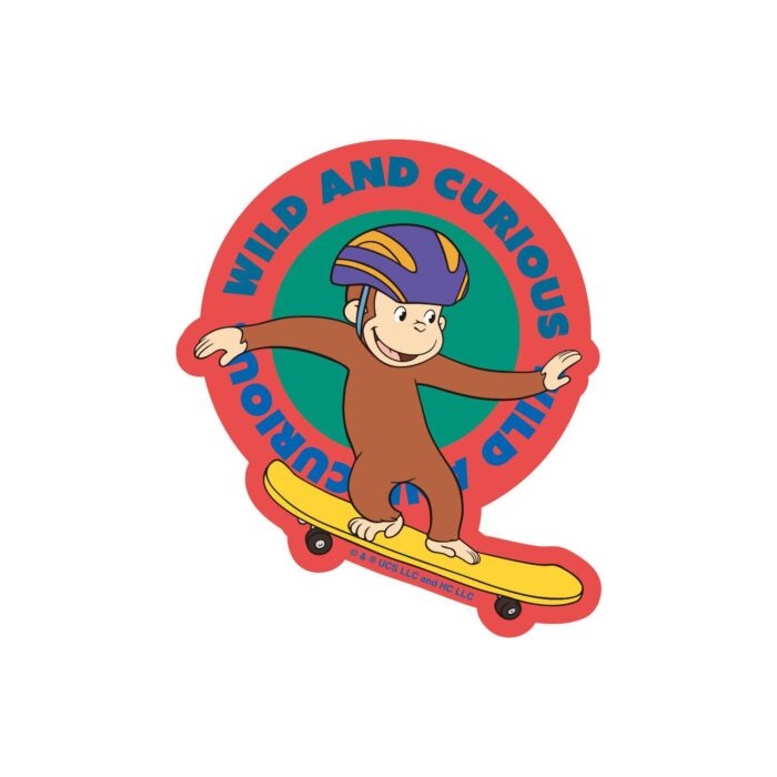 Character Sticker Curious George Skateboard