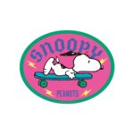 Character Sticker PEANUTS Snoopy Skateboard Pink
