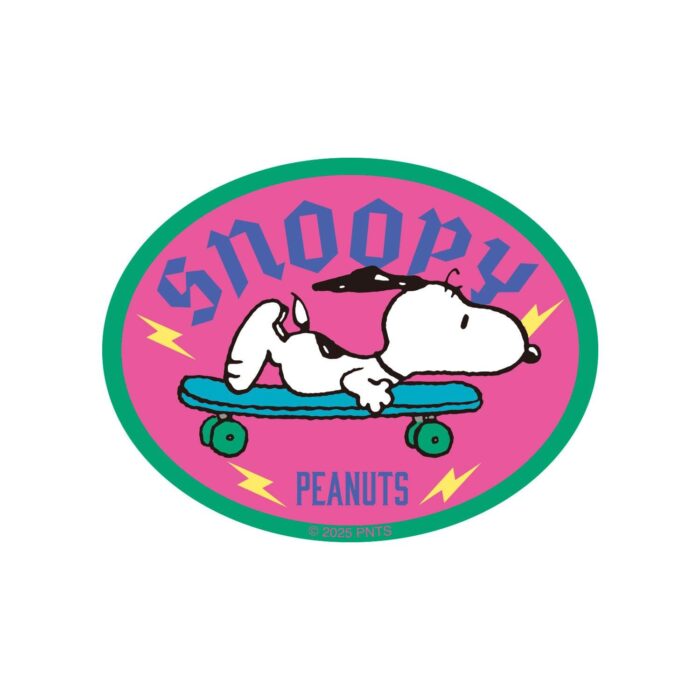 Character Sticker PEANUTS Snoopy Skateboard Pink
