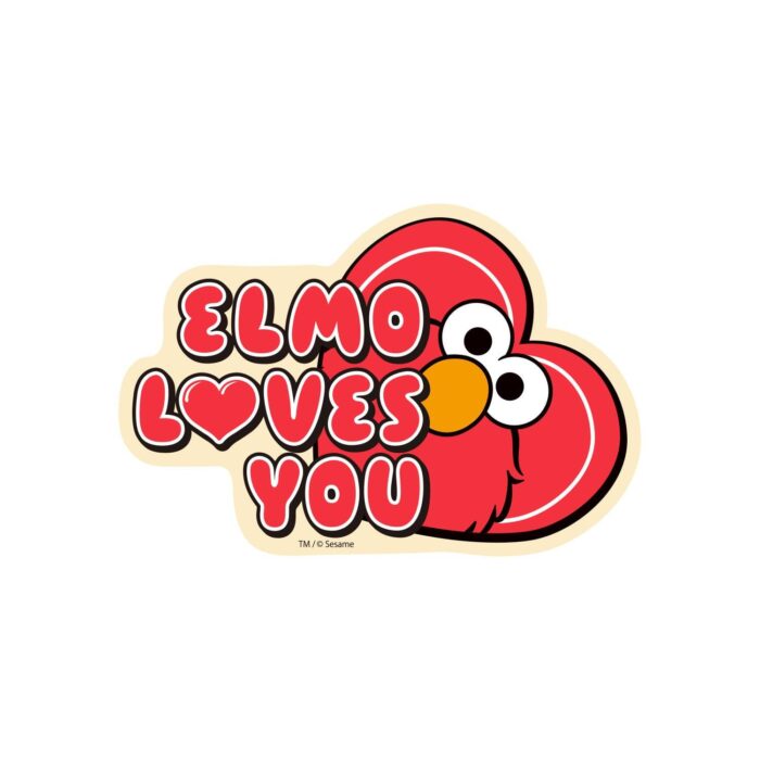 Character Sticker Sesame Street Elmo LOVE