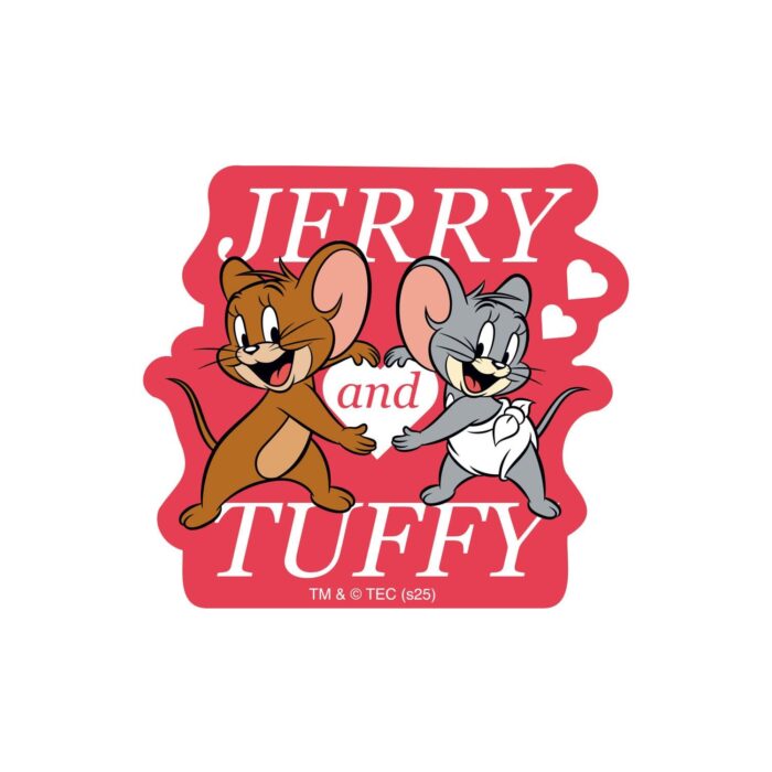 Character Sticker Tom And Jerry Heart Red