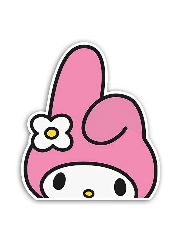 Pink Hello Kitty Peeker Sticker