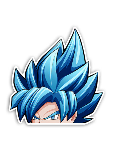 Blue Goku Dragon Ball Peeker Sticker