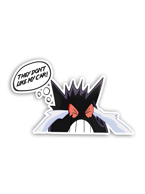 Black Gengar Peeking Car Sticker
