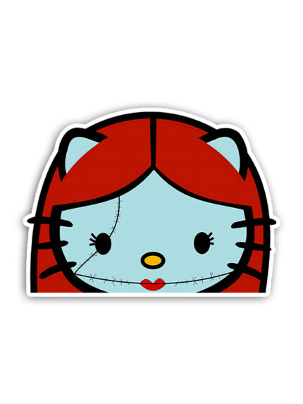 Zombie Hello Kitty Peeker Sticker