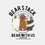 A Trio of Friendship Bear With Us  Sticker