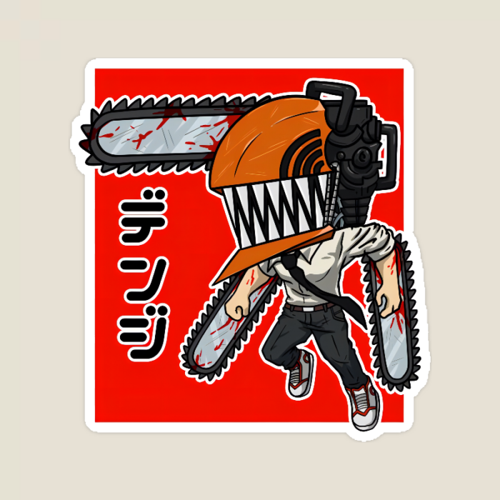 Adorable Chainsaw Man Chibi Denji Sticker