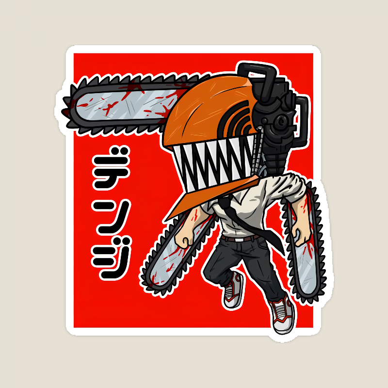 Adorable Chainsaw Man Chibi Denji Sticker