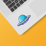 Alien UFO Sightings Cosmic Visitor Out of This World Sticker