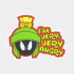 Angry Marvin the Martian Sticker