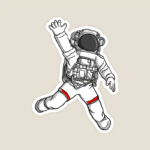 Astronaut Space Explorer Cosmic Journey Sticker