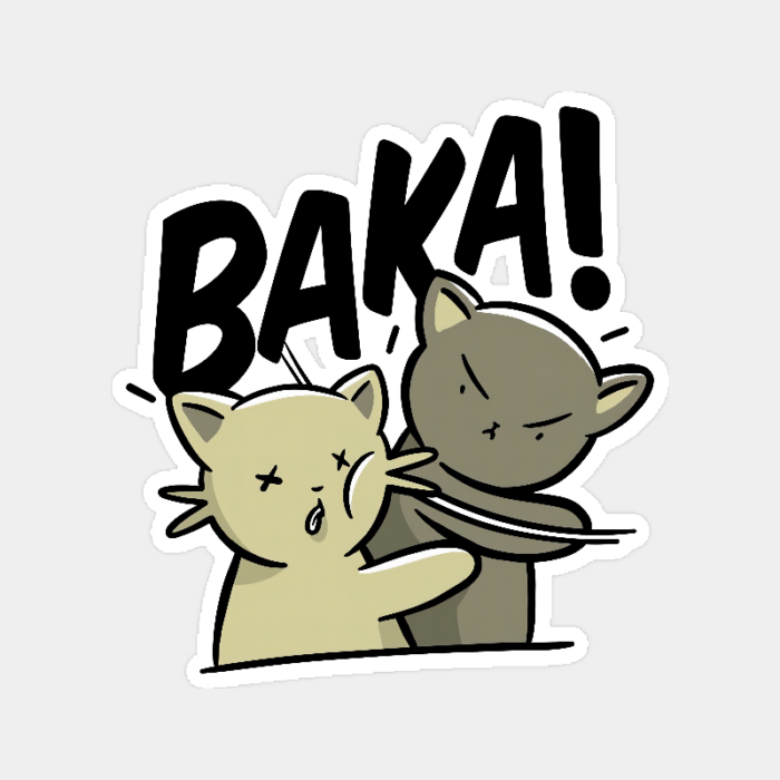 Baka Neko Battle Time Sticker