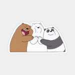 Bond of Love We Bare Bears Trio Sticker