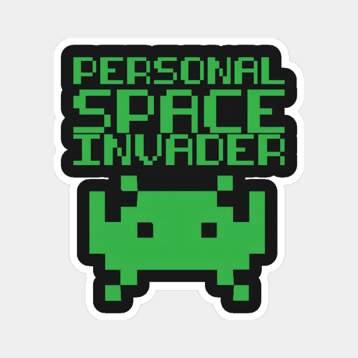 Certified Personal Space Invader Sticker