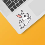 Charming Rabbit Snuggle Furry Friend Sticker
