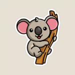 Chill Out Koala Tree Hugger Sticker