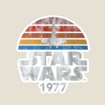 Classic Force Awakens Retro Star Wars 1977 Sticker