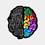 Colorful Brain of Science and Engineering Sticker