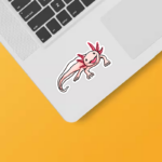 Cute Axolotl Water Dragon Smiling Amphibian Sticker