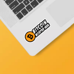 Digital Currency Crypto Bitcoin Accepted Here Sticker