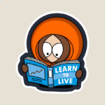 earn to Live Kenny McCormick South Park Deep Thought Sticker