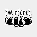 Ew People Black Cats Club Sticker