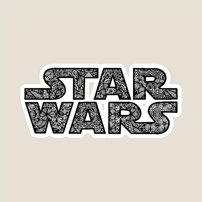 Galactic Harmony Star Wars Mandala Emblem Sticker