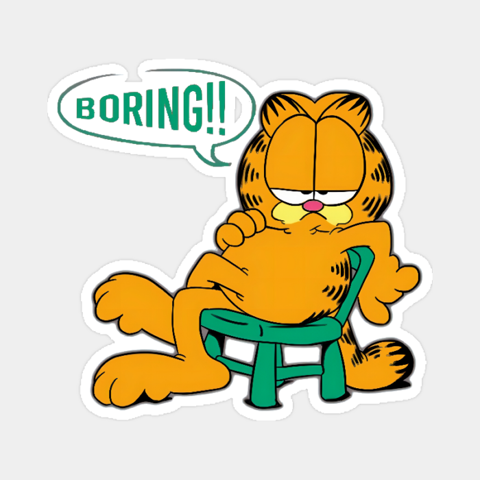 Garfield Certified Bored Sticker