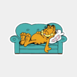 Garfield Nap Time Champion Sticker