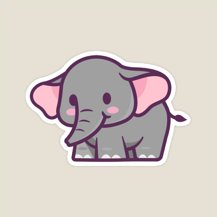 Gentle Giant Safari Elephant Sticker