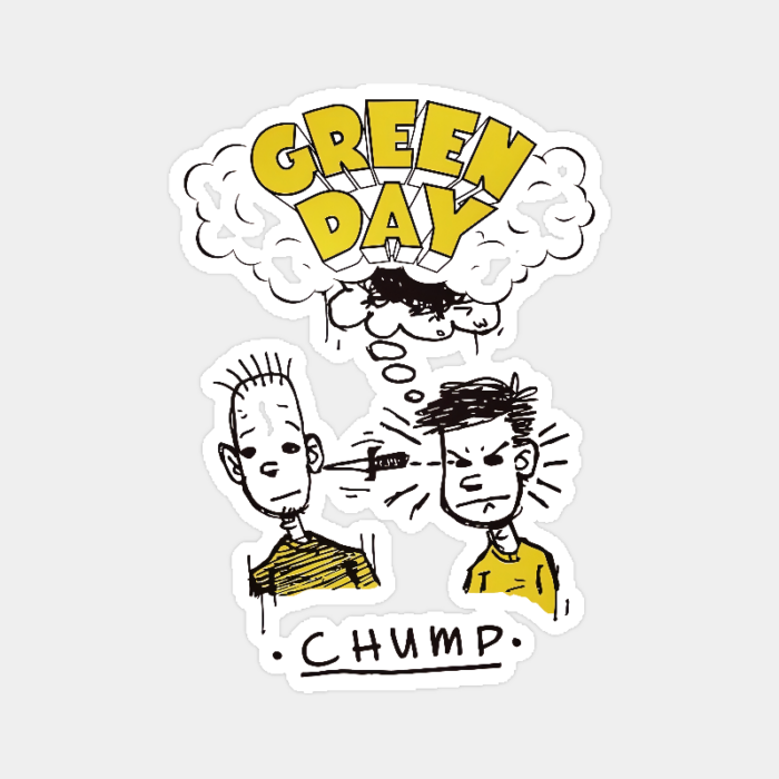 Green Day Chump Vintage Punk Rock Sticker