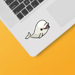 Happy Beluga Sea Creature Arctic Animal Sticker