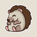 Hedgehog Forest Friend Cute Sticker