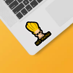 Hey Mama Johnny Bravo Retro Cartoon  Sticker