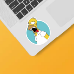 Homer Simpson Classic Cartoon Sticker