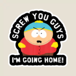 Iconic Exit Eric Cartman South Park Sticker