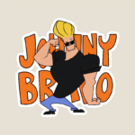 Johnny Bravo Cartoon Swagger  Sticker