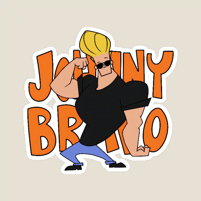 Johnny Bravo Cartoon Swagger  Sticker