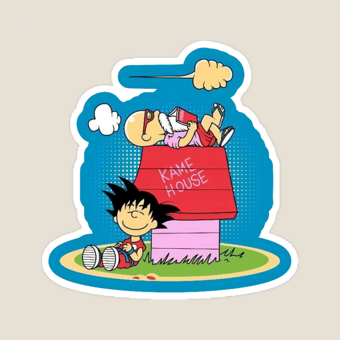Kame House Dragon Ball Retro Island Sticker