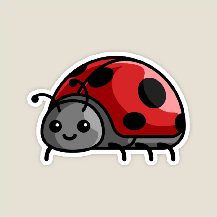Lucky Garden Ladybug Charm Sticker